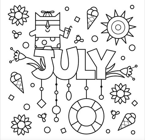 Kid Colouring, July Coloring Pages, Colouring Activities, Cards Drawing, Kids Colouring, July Colors, Child Education, Colouring Sheets, Spring Coloring Pages