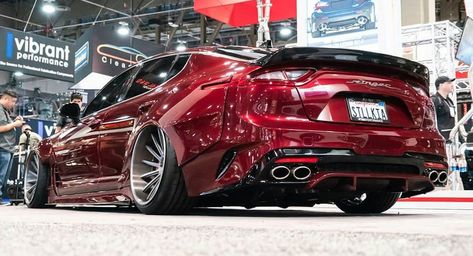 Yay Or Nay For This Custom Kia Stinger GT Widebody Makeover? | Carscoops Kia Stinger Modified, Kia Stinger Gt, Korean Cars, Cars Pictures, Kia Stinger, Wide Body Kits, Hyundai Genesis Coupe, Health Signs, Kia Motors