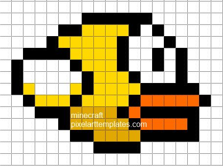 Minecraft Pixel Art Templates: Flappy Bird Pixel Art Pictures, 20x20 Pixel Art, Pixelart Minecraft, Fairy Tail Gray Fullbuster, Minecraft Pixel Art Templates, Funny Pixel Art, Minecraft Building Ideas, Fairy Tail Gray, Bird Template