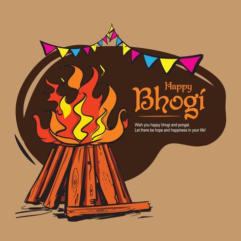 illustration of Happy bhogi Holiday Harvest Festival of Andhra Pradesh and Telangana. Happy Bhogi Wishes, Bhogi Wishes, Bhogi Festival, Happy Bhogi, Makara Sankranti, Diwali Pictures, Ganesh Chaturthi Images, Ceiling Design Modern, Quotes Happy