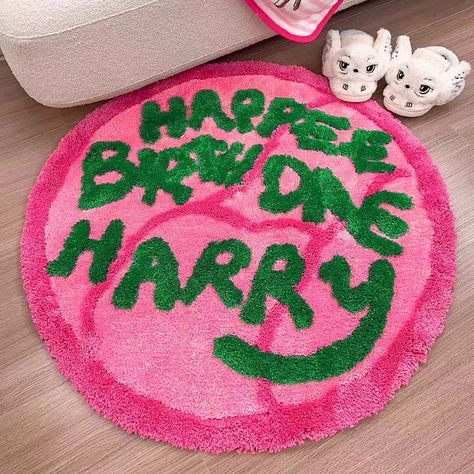 Happee Birthdae Harry!! 🩷🍬 Harry Potter Rug, Hagrid Cake, Happee Birthdae Harry, Entry Door Mat, Carpet Fluffy, Fandom Merch, Tufted Carpet, Statement Rug, Harry Potter Cake