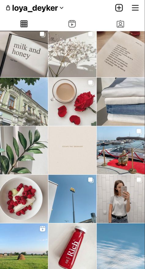 Instagram Pallete Feed, Instagram Profile Layout Ideas, Wellness Aesthetic Instagram Feed, Instagram Colour Theme, Aesthetic Instagram Feed Ideas Colorful, Spring Instagram Feed, Colourful Instagram Feed, Instagram Color Scheme Feed, Blue Aesthetic Instagram