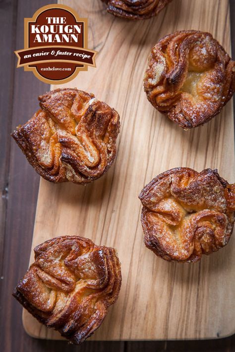 Kouign Amann, an easier and faster recipe. Photo and recipe by Irvin Lin of Eat the Love. www.eatthelove.com Kouign Amann Recipe, Resort Breakfast, Bakery Owner, Recipe Photo, Night Recipes, Kouign Amann, Pane Dolce, Dinner Bowls, Flaky Pastry