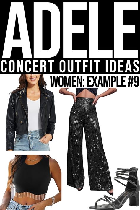 Discover the perfect outfit for an Adele concert! We gathered over 100 stunning, glittery, and chic outfits will make you shine at the event. Let's create an unforgettable look! Adele Vegas Outfit, What To Wear To Adele Concert In Vegas, Adele Concert Outfit Vegas, Adele Concert Outfit Ideas, Adele Concert Outfit, Concerts Outfits, Adele Concert, Concert Outfit Ideas, Vegas Outfit