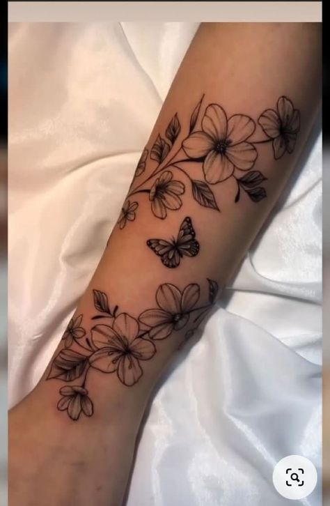 Arm Wrap Tattoo, Wrap Around Wrist Tattoos, Around Arm Tattoo, Wrap Around Tattoo, Wrap Tattoo, Flower Wrist Tattoos, Tattoos For Women Flowers, Tattoos For Women Half Sleeve, Flower Tattoo Arm