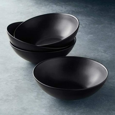 Williams-Sonoma Williams Sonoma Open Kitchen Matte Coupe Bowls, Set of 4 Black Tableware, Deco Studio, Glass Mixing Bowls, Black Bowl, Cast Iron Recipes, Scandinavian Kitchen, Porcelain Bowl, Dinner Plate Sets, Mixing Bowls