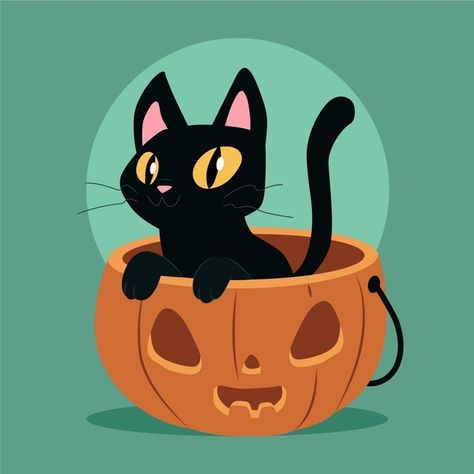 Halloween Cat Illustration, Halloween Names For Cats, Halloween Lock Screen, Pumpkin Drawing Ideas, Halloween Names, Cats Halloween, Fall Cats, Cat Makeup Halloween, Pumpkin Drawing