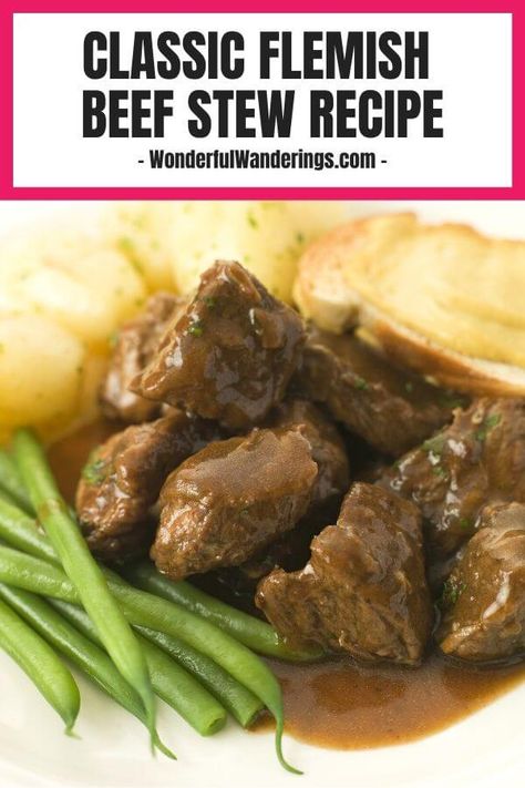 This Flemish stew recipe tastes like a warm hug Flemish Beef Stew, Slow Cooker Steak, Baked Steak, Crock Pot Recipes, Crockpot Recipes Beef, Crockpot Beef, Crockpot Dishes, Crock Pot Slow Cooker, Crockpot Recipes Slow Cooker