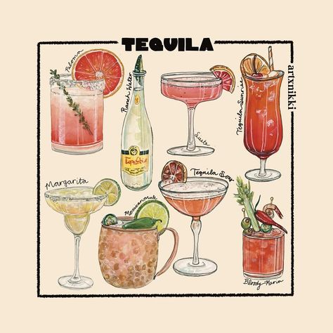 cocktail coaster sets have arrived, the colors of the tequila design have my heart 💗🧂🍋‍🟩 Tequila Design, Classic Tequila Cocktails, Watercolor Cocktails, Tap Truck, Cocktails Poster, Alcohol Prints, Wallpaper Collages, Room Collage, Tequila Cocktail