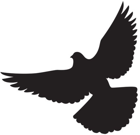 Dove Silhouette, Black Bird Tattoo, Heaven Tattoos, Bird Stencil, Landscape Tattoo, Photoshop Design Ideas, Silhouette Tattoos, Background Images For Editing, Silhouette Clip Art