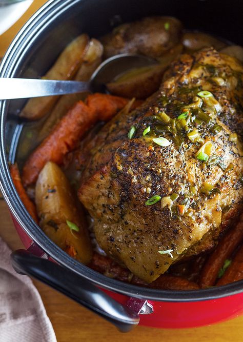 one-pot-pork-roast-recipe Best Pork Roast Recipe, Pork Pot Roast, Roast Seasoning, Pork Roast Crock Pot Recipes, Pot Roast Seasoning, Pork Pot, Crockpot Pork Loin, Crockpot Roast Recipes, Crockpot Pork Roast