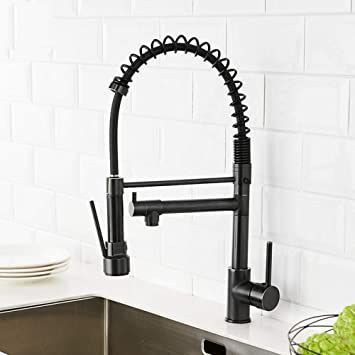 Kitchen Sink Faucets Kitchen Faucets Black Spring Style Faucet Pull Out Brass Kitchen Taps Swivel Hot And Cold Water Sink Mixer Tap Black Sink Kitchen, Black Faucets, Brass Kitchen Tap, Modern Kitchen Faucet, Kitchen Sink Design, Black Sink, Black Kitchen Faucets, Sink Mixer Taps, Faucet Accessories