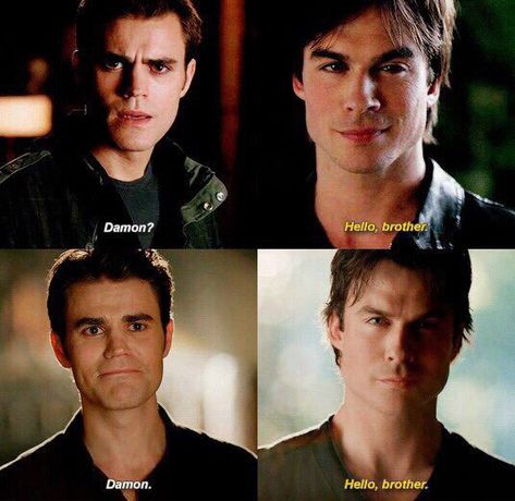 vampire diaries hello brother finale Steven Mcqueen, The Salvatore Brothers, Vampire Diaries Memes, Ian Somerhalder Vampire Diaries, Damon Salvatore Vampire Diaries, Vampier Diaries, Hello Brother, Damon And Stefan, Vampire Diaries Stefan