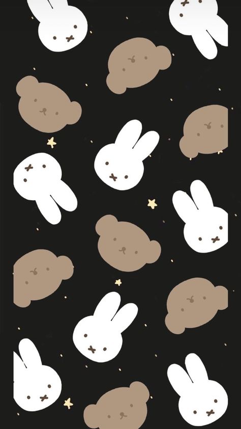 Black Miffy Wallpaper, Miffy Black And White Wallpaper, Miffy Fall Wallpaper, Miffy Lockscreen, Miffy Background, Miffy Wallpaper Iphone, Bunny Wallpaper Iphone, Cute Bunny Wallpaper, Miffy Wallpaper