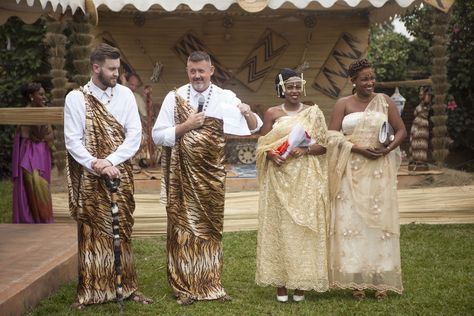 Rwanda Wedding, African Weddings, African Traditional Wear, Traditional Wedding Attire, Themed Weddings, English Men, African Men Fashion, African Men, Traditional Wear