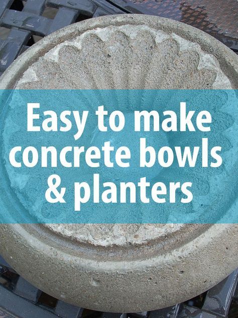 Diy Cement Planters, Concrete Leaves, Cement Flower Pots, Diy Concrete Planters, Concrete Bowl, Cement Diy, Concrete Diy Projects, Cement Planters, Concrete Molds