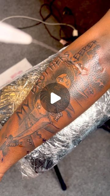 Leno Brown on Instagram: "My brothers keeper customers idea #create   #content #contentcreator #reels #reelsvideo #reelsinstagram #reelsviral #viral #viralvideos #viralreels #viralvideos #foryou #fyp #explore #houston #htx #videos #boondocks #tattoo #tattooideas #tattooartist #tattoos #tattooist #artist #artistsoninstagram #artist" My Brothers Keeper Tattoo Ideas, Boondocks Tattoo, My Brothers Keeper Tattoo, Brothers Keeper Tattoo, My Brothers Keeper, Brothers Keeper, Bicep Tattoo Men, Explore Houston, Bicep Tattoo