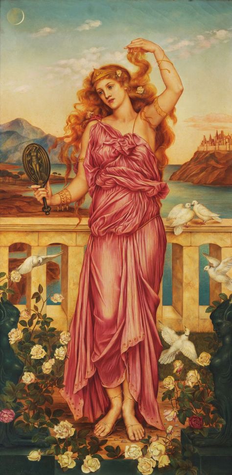 Helen of Troy and Cassandra (both painted 1898) by Evelyn De Morgan are key pictures in her oeuvre which depict two women who were central to myths surrounding the fall of the ancient city of Troy.       According to the myth - made popular through Homer's Illiad - Paris, the son of the King of City Of Troy, Helen Of Troy, Natural Beauty Secrets, Celebrity Beauty Secrets, Pre Raphaelite Art, Daughter Of Zeus, Anja Rubik, Ancient Beauty, Pre Raphaelite