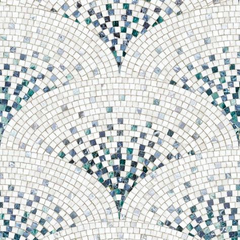 Mosaic Bathroom Floor, Colorful Bookshelf, Mediterranean Aesthetic, Mosaic Wallpaper, Stairs Makeover, Floor Texture, Mosaic Floor Tile, Blue Mosaic, Tile Work