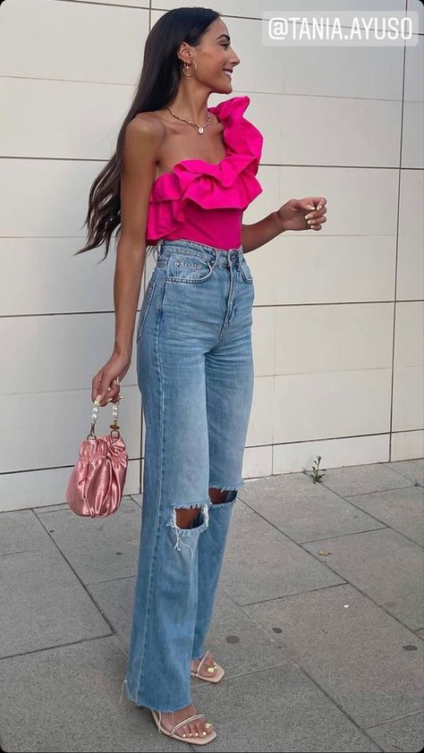 Outfits Con Jeans, Woman Outfit, Spring Mood, Brunch Outfit, Looks Chic, Fashion Woman, Summer Fashion Outfits, Fashion Mode, Mode Inspiration