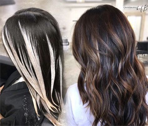 Low Maintenance and Subtle Dimension That POPS - Hair Color - Modern Salon Pop Hair, Brunette Balayage Hair, Brown Hair Balayage, Hair Color Techniques, Winter Hair Color, Balayage Brunette, Brown Blonde Hair, Penteado Cabelo Curto, Modern Salon