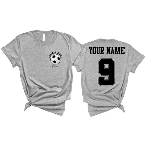 PRICES MAY VARY. PERSONALIZED T-SHIRT: A Custom Soccer Shirts with name and shirt number will be the perfect gift for soccer lovers, mom, daughter, sister, niece, Wife, girlfriend,... Personalized soccer shirts for women; soccer mom shirts; soccer t shirts for women; will be a great gift for soccer coaches, soccer gils, soccer players, soccer fans, school team, mommy, auntie, girlfriend, mom, sister, best friend on Sports matches, Birthday, Christmas, Valentine's Day... CUSTOM YOUR T-SHIRT: This Soccer Tshirt Designs, Soccer T Shirts, Soccer Moms, Women Soccer, Number Gifts, Soccer Mom Shirt, Soccer Gifts, Soccer Coaching, School Team