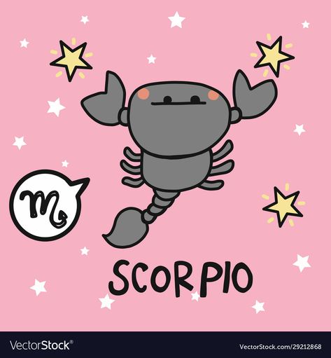 Scorpio Doodle, Scorpio Horoscope, Children Illustration, Adobe Illustrator, Vector Images, Vector Free, Royalty Free, Vector Illustration, Doodles