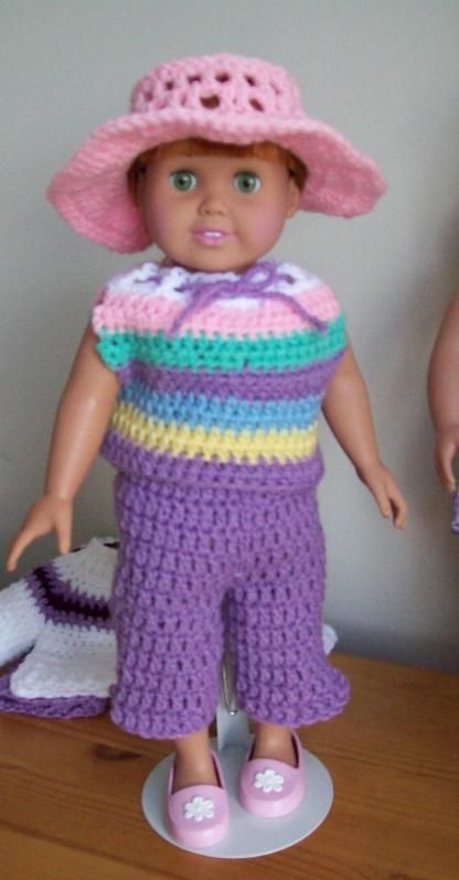 Preemie Patterns, Simple Crochet Pattern, Crochet Doll Clothes Free Pattern, Crochet Doll Clothes Patterns, American Girl Crochet, Dolly Doll, Doll Items, American Girl Patterns, American Girl Doll Crafts