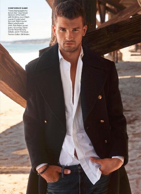 Grigor Dimitrov for VOGUE Top Sportsman, Grigor Dimitrov, Tennis Pictures, Atp Tennis, Tennis Fan, Portrait Photography Men, Tennis Fashion, Military Men, Poses For Men