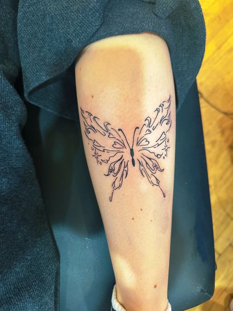 Flame Tattoos, Heart Butterfly, Calf Tattoo, Butterfly Tattoo, Tatting, Tattoos, My Style