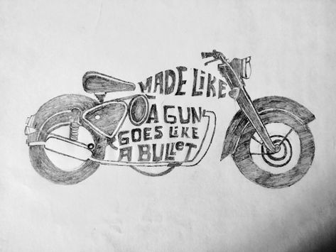 Royal Enfield My love Royal Enfield Aesthetic, Bullet Drawing, Aesthetic Drawings, Royal Enfield Bullet, Mask Painting, Royal Enfield, Book Art Drawings, Sticky Notes, Drawing Sketches