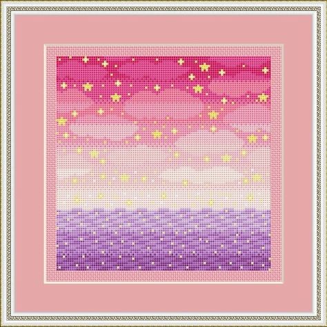 Kawaii Cross Stitch Pattern Free, Sky Cross Stitch, Cross Stitch Anime, Galaxy Cross Stitch, Stitch Kawaii, Anime Cross Stitch, Pink Cross Stitch, Galaxy Cross, Stitch Anime