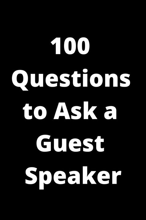 Explore these 100 thought-provoking questions perfect for engaging with a guest speaker. From personal anecdotes to professional insights, spark meaningful conversations and gain valuable knowledge. Enhance your next event or podcast interview with these informative and engaging prompts. Level up your interviewing skills and make a lasting impression on your audience by diving deep into these conversation starters! Podcast Questions, 100 Questions To Ask, Podcast Interview, 100 Questions, Interview Skills, Life Questions, Meaningful Conversations, Guest Speakers, Professional Growth