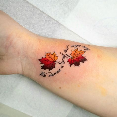 Thankful Tattoo Ideas, Fall Sleeve Tattoo, Autumn Tattoos For Women, Fall Tattoos For Women, Patriotic Tattoos For Women, Falling Leaves Tattoo, Autumn Leaf Tattoo, Fall Leaf Tattoo, Autumn Leaves Tattoo