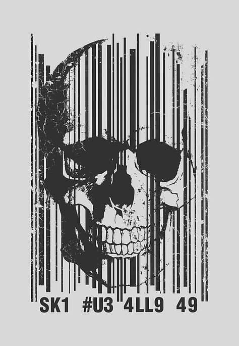 Barcode Design, Trash Polka, Bar Code, Skull Wallpaper, Code Art, Graphic Tshirt Design, Cool Wallpapers Art, 3d Laser, Wow Art