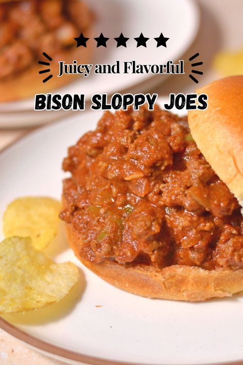 An open face sloppy joe sandwich. Ground Bison Recipes, Bison Recipes, Ground Bison, Family Breakfast Recipes, Quick Family Meals, Sloppy Joes Recipe, Yummy Comfort Food, Game Food, Sloppy Joes