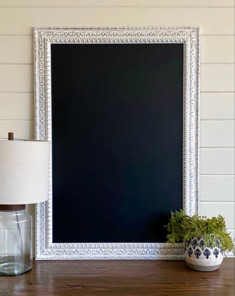 Magnetic Chalkboard Paint, Large Framed Chalkboard, Large Cork Board, Kitchen Organization Wall, White Chalkboard, Business Overview, Timeless Farmhouse, Kitchen Chalkboard, Large Chalkboard