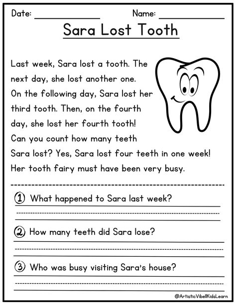 50 Kindergarten 1st grade Reading Comprehension Passages worksheets - Sentences Reading worksheet Fluency worksheet english learing Set 2 Inside you will find set 2 50 kindergarten comprehension passages! These passages are great for kinders and would also be suitable for pre-k or first graders depending on how you use them. There is a lot of variety included. Please check the images and preview to see IF these passages will work for your students. 50 Kindergarten 1st grade Reading Comprehension Passages set 1 https://artisticvibe11kids.etsy.com/listing/1683426883 CHECK OUT THIS CVC SENTENCE WORKSHEET ALSO https://artisticvibe11.etsy.com/listing/1668894927 The following features help build reading skills: * 50 pages of PDF files (letter size, 8.5 x 11 inches) WITH FREEBIES FIND THE LETTER Writing 1st Grade Activities, Sentence Building Worksheets Grade 3, Grade1 Worksheets English, 1st Grade Comprehension Activities, Grade 1 Worksheets English, Grade 2 Reading Comprehension Worksheets, 1st Grade Language Arts Worksheets, Comprehensive Reading Worksheets, Reading Sentences For Kindergarten