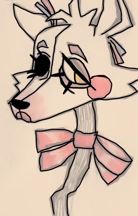 Five Nights At Freddy's Mangle, Mangle Fnaf Drawing, Fnaf Drawings Sketches Easy, Fnaf Easy Drawings, Fnaf Tangle, Mangle Drawing, Five Nights At Freddy's Dibujos, Mangle Fnaf Fanart, Fnaf Reference