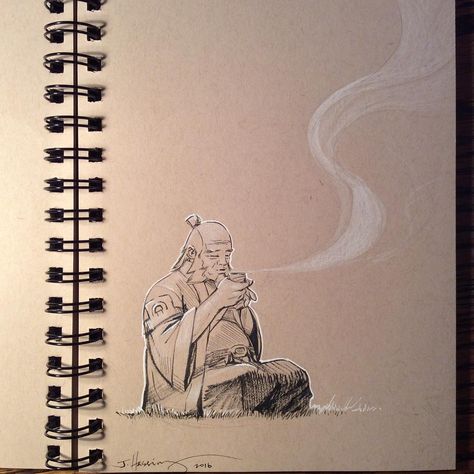 Tactically Right-Handed — Inktober Day 15. Relaxing with Uncle Iroh. #ink #inktober2016 #avatar #avatarthelastairbender #uncleiroh #iroh #relax Uncle Iroh Tattoo, Avatar Tattoo, Uncle Iroh, Avatar Legend Of Aang, The Last Avatar, Air Bender, Avatar The Last Airbender Art, Team Avatar, Cabbages