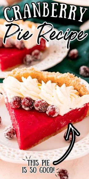 Cranberry Pie Filling, Cranberry Cheesecake Bars, Cranberry Pie Recipes, Cranberry Filling, Apple Cranberry Pie, Cranberry Cheesecake, Cranberry Pie, Christmas Pie, Best Baking Recipes