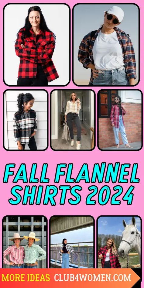 19 Top Fall Flannel Shirts 2024: Stylish Designs & How to Wear Them Womens Flannel Shirt Outfits, How To Style Flannel Shirt, Flannel Shirt Outfit Women, How To Style A Flannel Shirt, How To Style Flannel, How To Style A Flannel, Styling A Flannel, Cute Flannel Outfits, Autumn Shirt Outfit