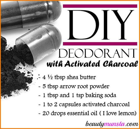 Activated charcoal is an amazing detox ingredient to add to your DIY deodorant! Check out this DIY deodorant with activated charcoal! There are many beauty benefits of activated charcoal but the most exciting one is that it detoxifies skin. It sucks out impurities and is known to adsorb 1000 times its own mass in harmful … Benefits Of Activated Charcoal, Activated Charcoal Benefits, Coffee Facial, Diy Deodorant, Homemade Lotion, Home Remedies For Hair, Natural Therapy, Natural Beauty Tips, Activated Charcoal