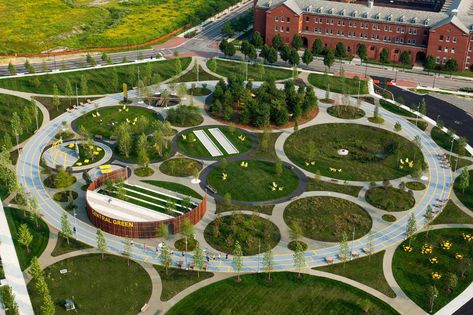 Gallery of Philadelphia Navy Yards / James Corner Field Operations - 1 Circle Park Design, Circle Playground, Circle Landscape Design, Software Architecture Design, Circle Landscape, Circle Garden, Villa Architecture, Landscape Architecture Design, Landscape Plans