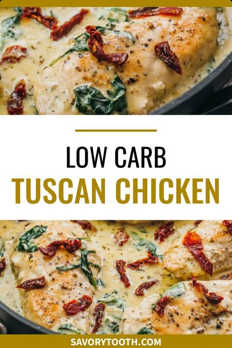 Keto Tuscan Chicken, Chicken Spinach Recipes, Sundried Tomato Chicken, Creamy Tuscan Chicken, Creamy Garlic Sauce, Boiled Egg Diet Plan, Tuscan Chicken, Egg Diet, Spinach Recipes