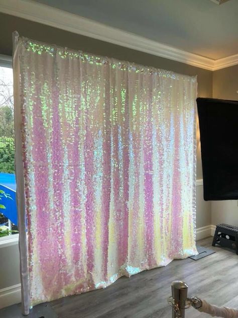 Sequin Curtains, Mermaid Birthday Party Decorations, Black Tablecloth, Sequin Backdrop, Pc Gaming Setup, Backdrop Photo, Mermaid Theme Party, Glitter Party, Mermaid Theme