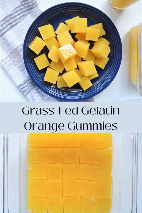 Orange Juice Gummies, Gut Gummies Gelatin Recipes, Orange Gummies Homemade, Bovine Gelatin Gummies, Pro Metabolic Gummies, Homemade Gelatin Gummies, Creatine Gummies Recipe, Gelatin Gummies Healthy, Gelatin Gummy Recipes