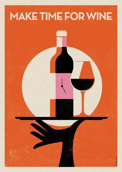 wine illustration Vintage drink adverts on Behance Steam Icon, Wine Advertising, Bar Deco, Bar Poster, Wine Poster, Red Art Print, Wine Art, Vintage Wine, Art And Illustration