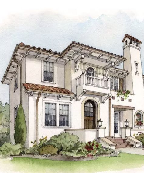 House Exterior Italian, Mediterranean Homes Exterior, Mediterranean Mansion, House Mediterranean, Mediterranean Revival, Mediterranean Interior, Mediterranean House Plans, Mediterranean Villa, Mediterranean Architecture