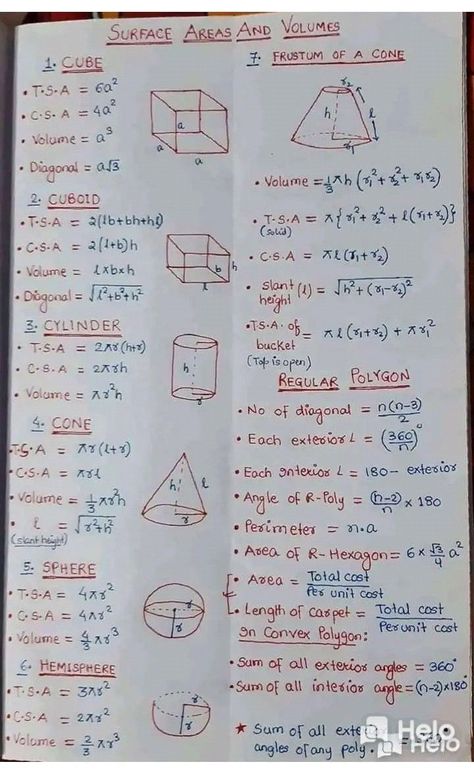 Math Notes Formulas, Engineering Mathematics Notes, All Math Formulas, How To Increase Knowledge, Math Tricks Geometry, Math Basic Formulas, Maths Geometry Formulas, Basics Of Mathematics, Basic Formulas Of Maths